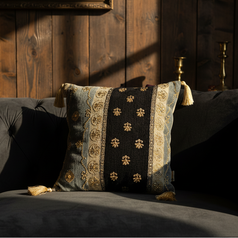 Hand Sequin - Silver Cushion Cover Trendy Home