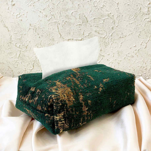 Shanghai Velvet - Emerald Tissue Box Trendy Home