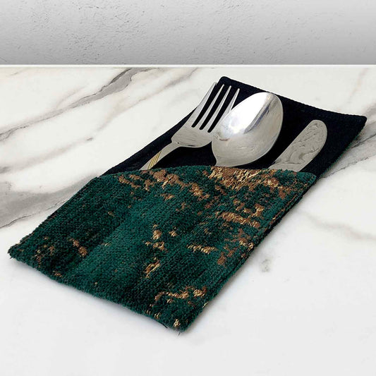 Shanghai Velvet - Emerald Cutlery Pouch