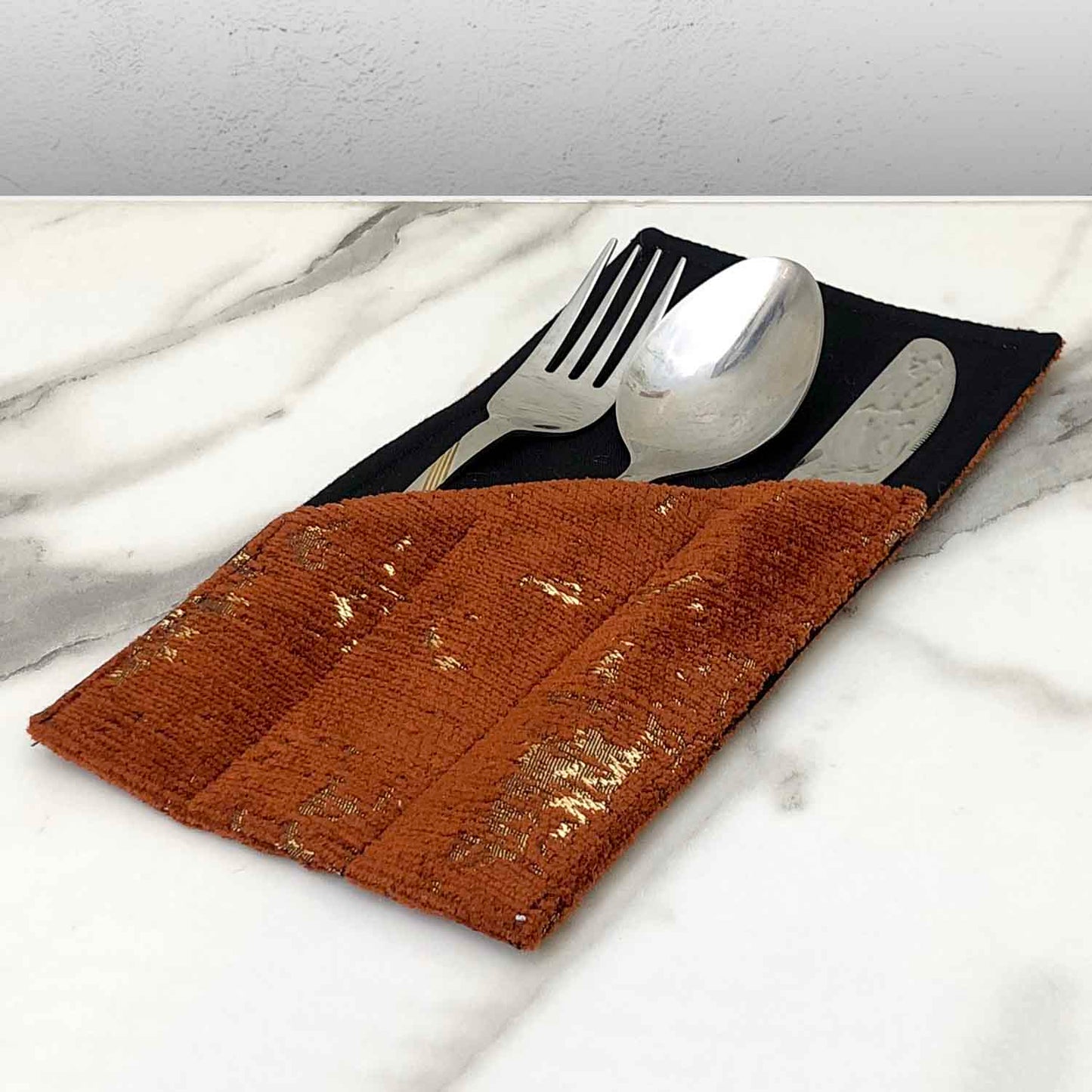 Shanghai Velvet - Rust Cutlery Pouch Trendy Home