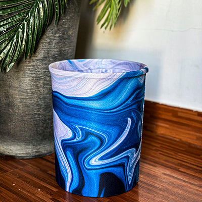 Blue Dumortierite Marble-Stone Dustbin Trendy Home