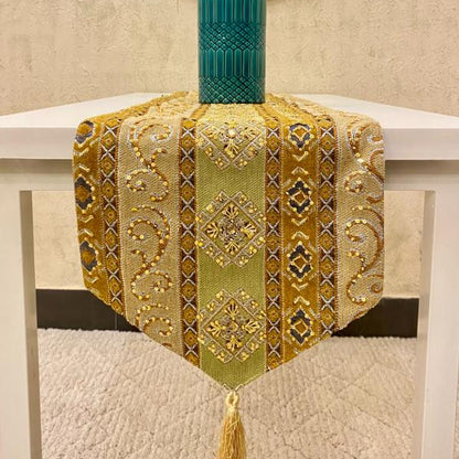 Hand Sequin - Green Table Runner Trendy Home