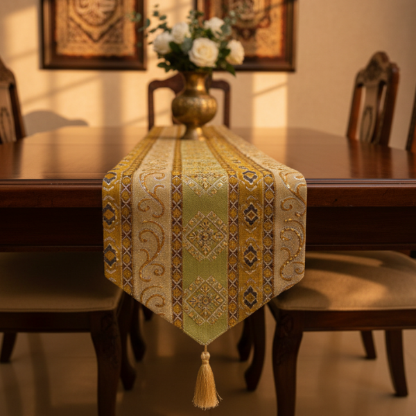 Hand Sequin - Green Table Runner Trendy Home