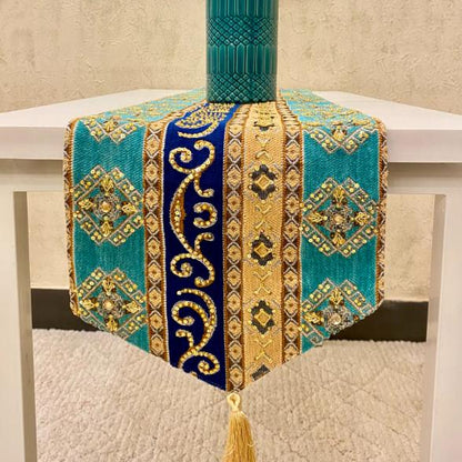 Hand Sequin - Blue Table Runner Trendy Home