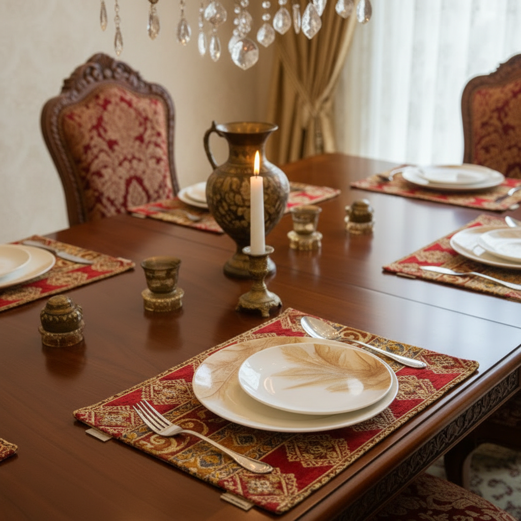 Hand Sequin - Rust Table Mat trendy home