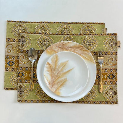 Hand Sequin - Green Table Mat trendy home