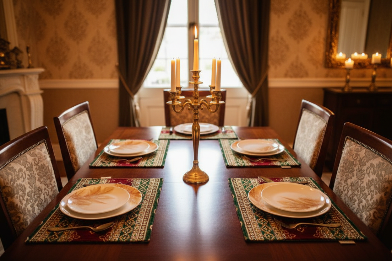 Hand Sequin - Red Green Table Mat trendy home