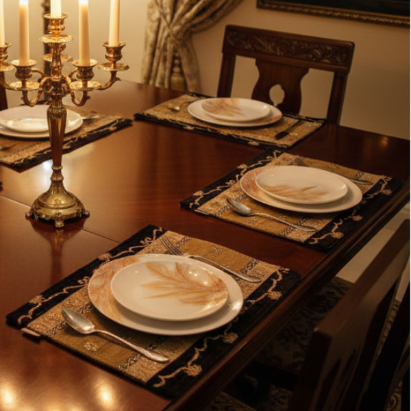 Hand Sequin - Brown Table Mat trendy home