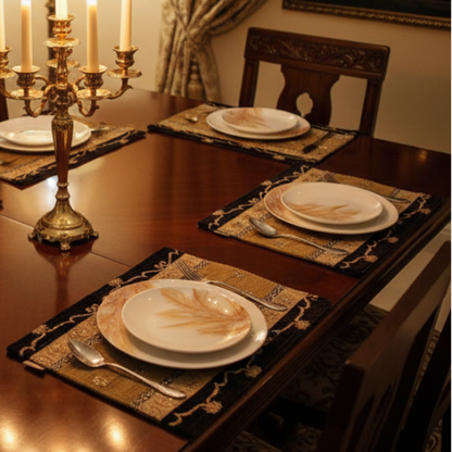 Hand Sequin - Brown Table Mat trendy home