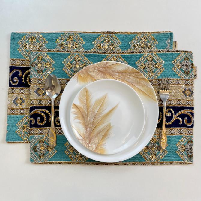 Blue Eclairs Table Mat trendy home