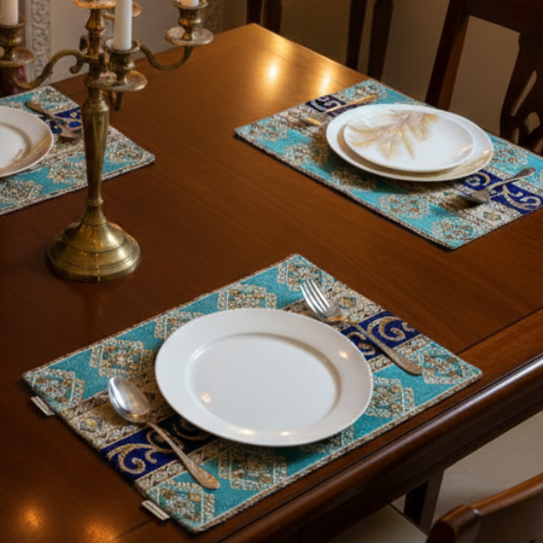 Hand Sequin - Blue Table Mat trendy home