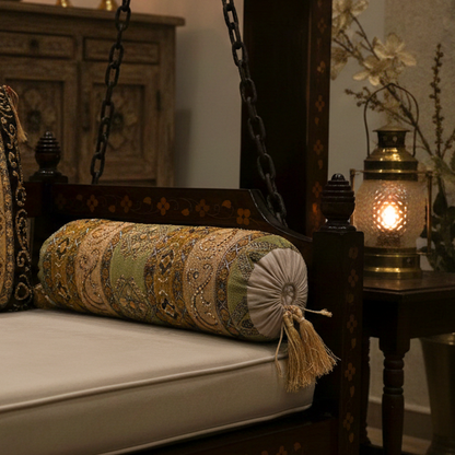 Hand Sequin - Green Sofa Round PIllow (pair) Trendy Home