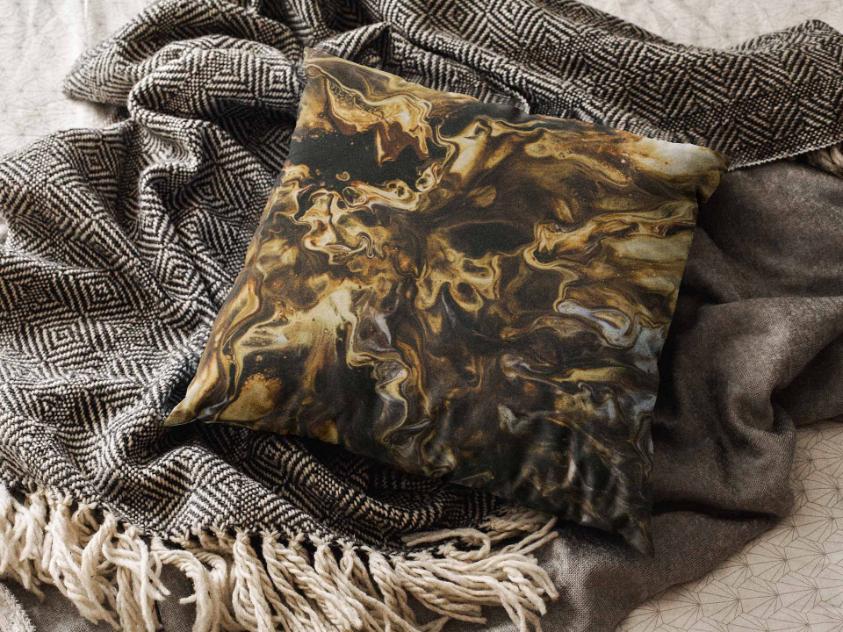 Iron Pyrite Marble-Stone Cushion Cover Trendy Home