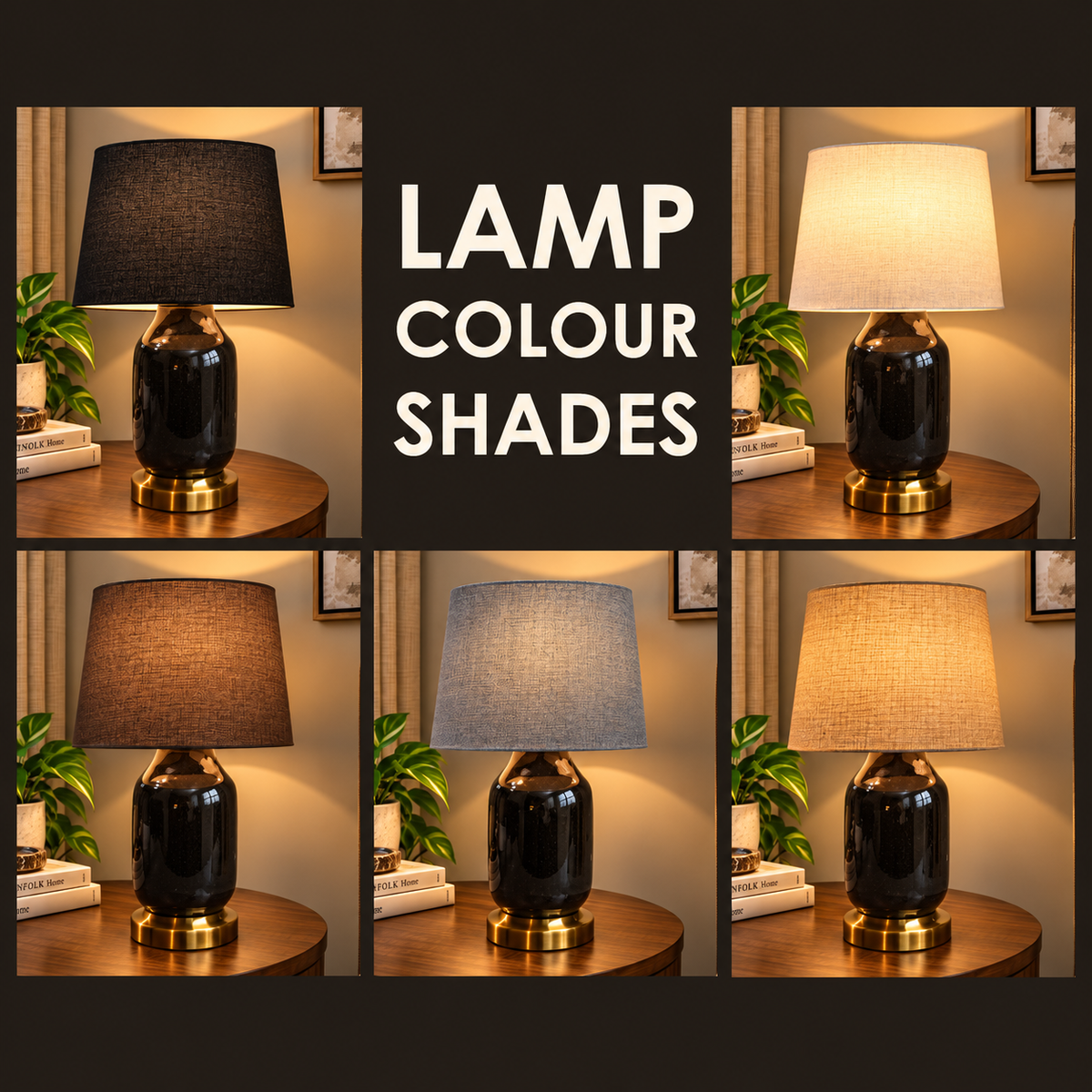 Carbon Barrel Table Lamp Trendy Home
