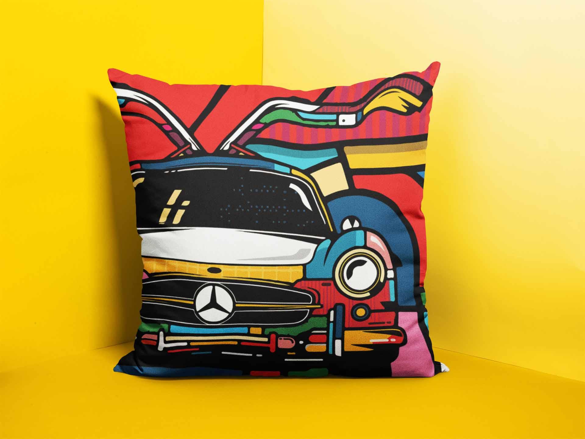 Mercedes Art Cushion Cover Trendy Home