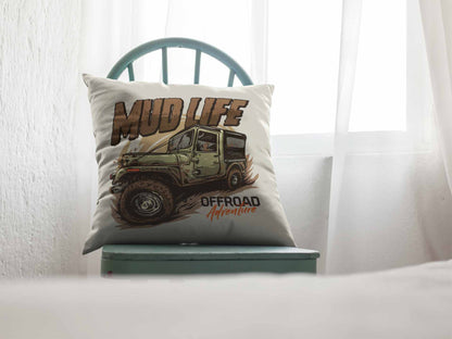 Mud Life Jeep Cushion Cover Trendy Home