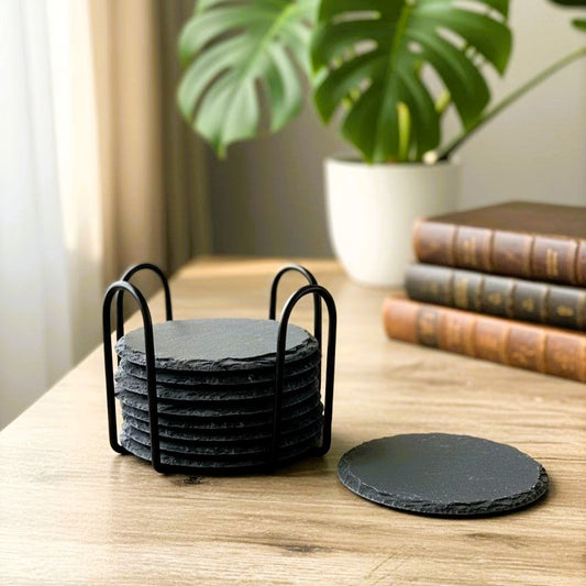 Natural Slate Tea Coaster Set