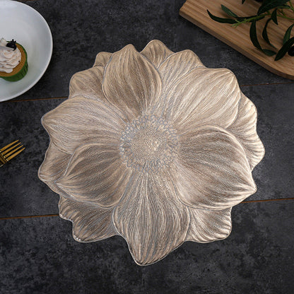 Pvc - Luxury Golden Rose Charger Plate Trendy Home