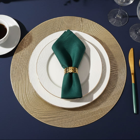 Pvc - Gold Nova Decorative Charger Plate Trendy Home