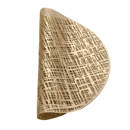 Pvc - Champagne Round Decorative Charger Plate