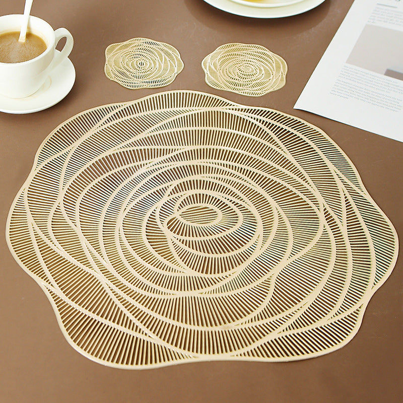 Pvc - Golden Rose Charger Plate