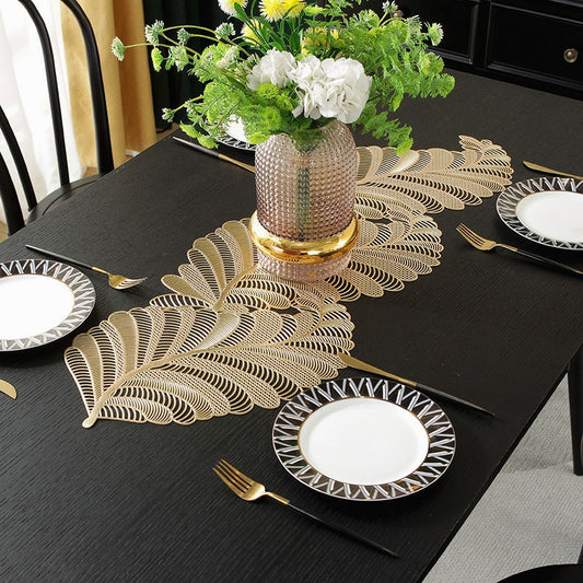 Pvc - Gold Leaf Table Runner