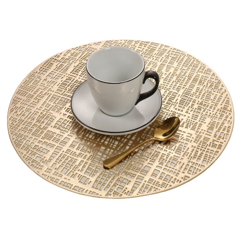 Pvc - Champagne Round Decorative Charger Plate