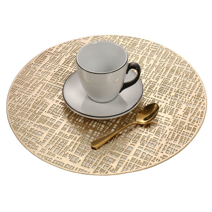 Pvc - Champagne Round Decorative Charger Plate