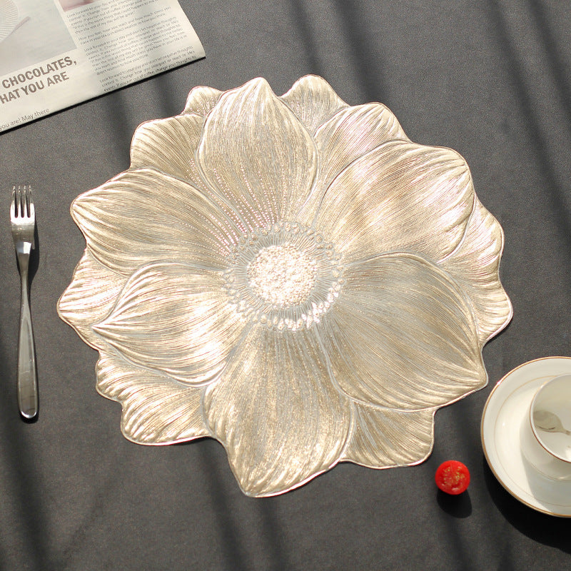 Pvc - Luxury Golden Rose Charger Plate Trendy Home