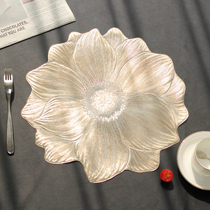 Pvc - Luxury Golden Rose Charger Plate Trendy Home