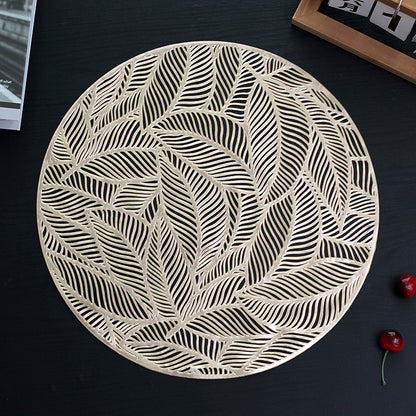 Pvc - Gold Filigree Decorative Charger Plate Trendy Home