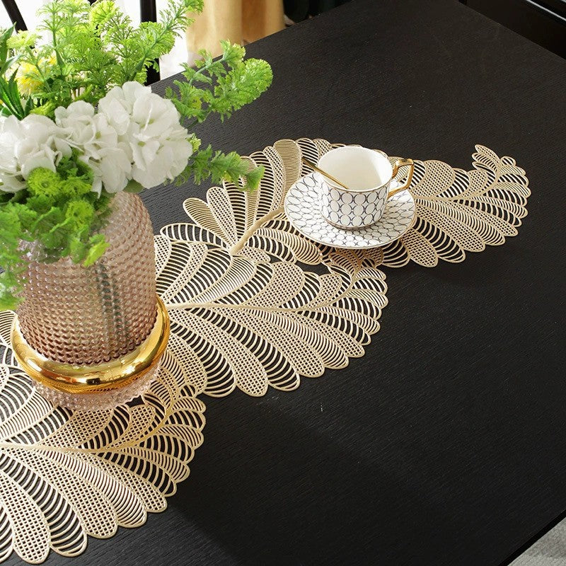 Pvc - Gold Leaf Table Runner