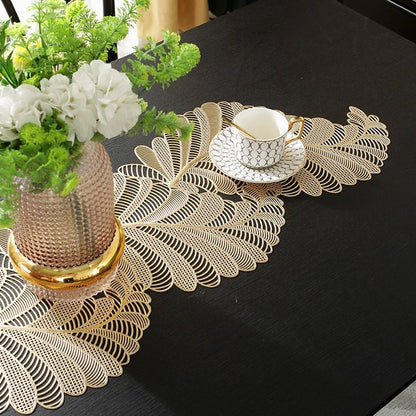 Pvc - Gold Leaf Table Runner