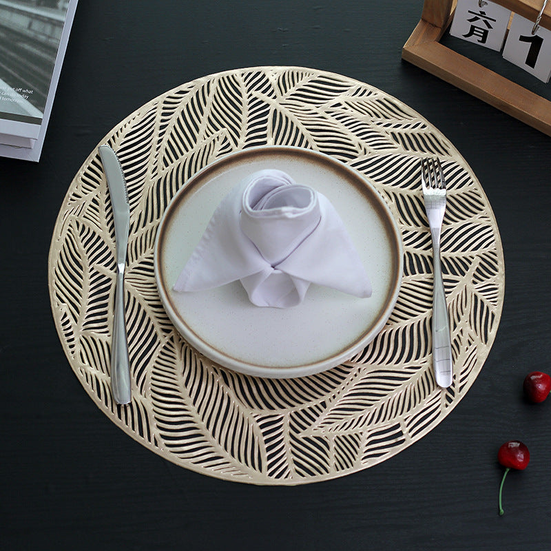 Pvc - Gold Filigree Decorative Charger Plate Trendy Home