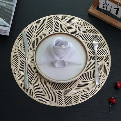 Pvc - Gold Filigree Decorative Charger Plate Trendy Home