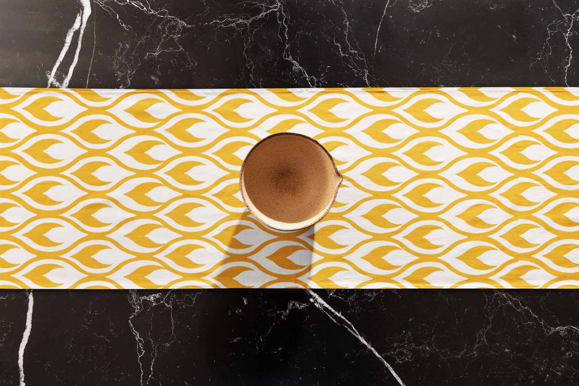 Ochre Accent Table Runner Trendy Home