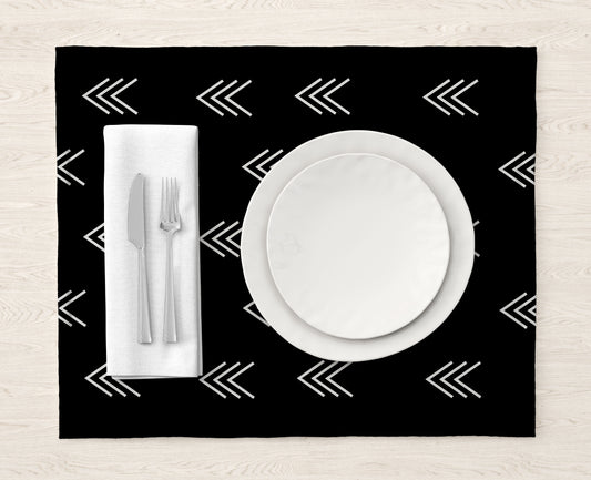 Black Canvas Table Mat trendy home
