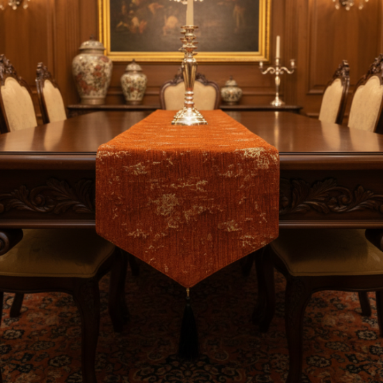Shanghai Velvet - Rust Table Runner Trendy Home