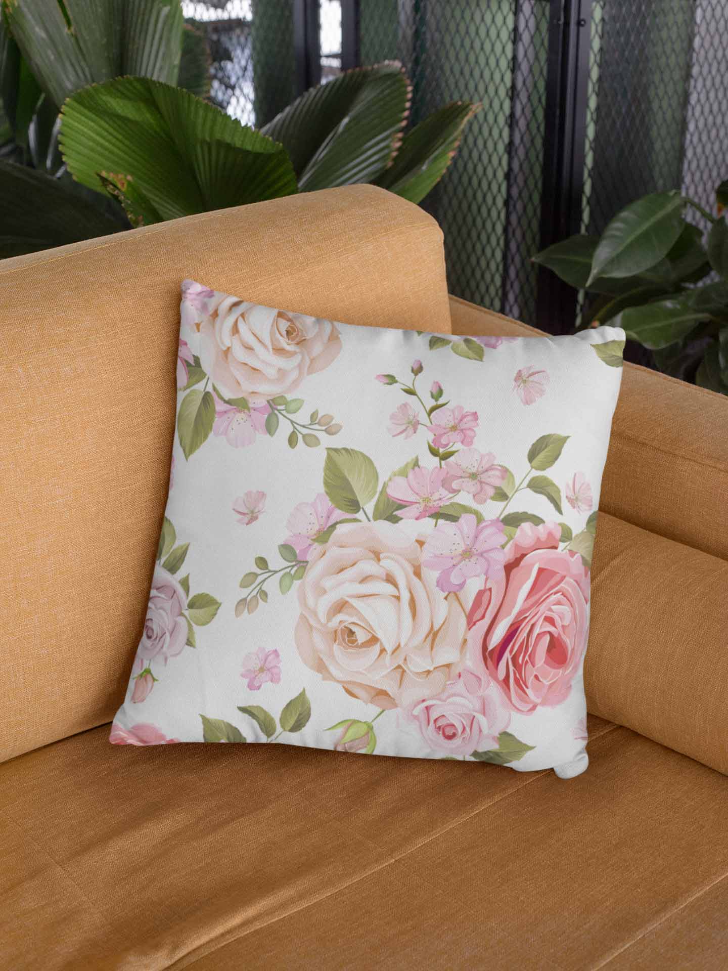 Pink Rose Cushion Cover cushion cover sale