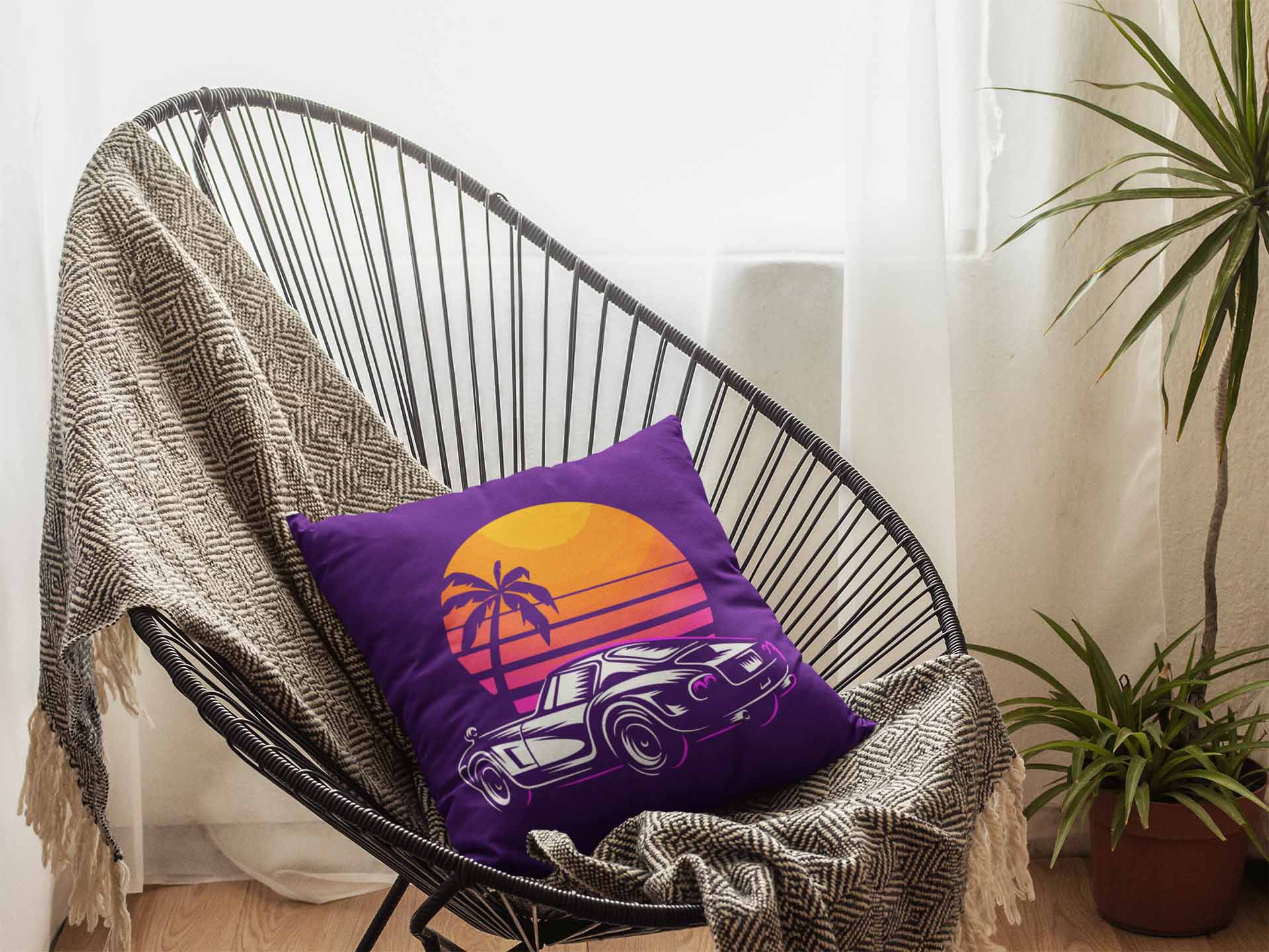 Porsche Sunset Cushion Cover cushion cover sale