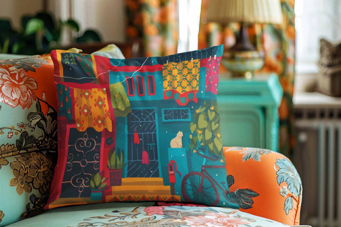 Purana Lahore (Nostalgic) Cushion Cover Clearance Sale 2024