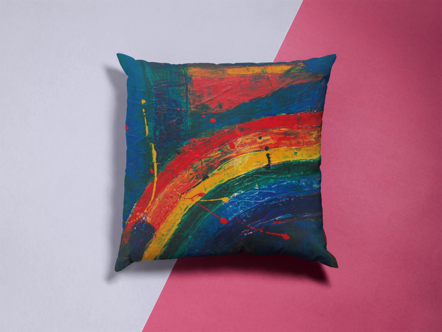 Rainbow Paint Stroke Cushion Cover cushion cover sale