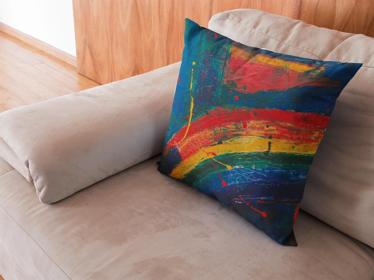 Rainbow Paint Stroke Cushion Cover cushion cover sale