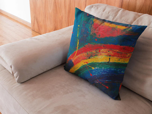 Rainbow Paint Stroke Cushion Cover Clearance Sale 2024