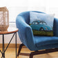 Retro Blues Cushion Cover Trendy Home