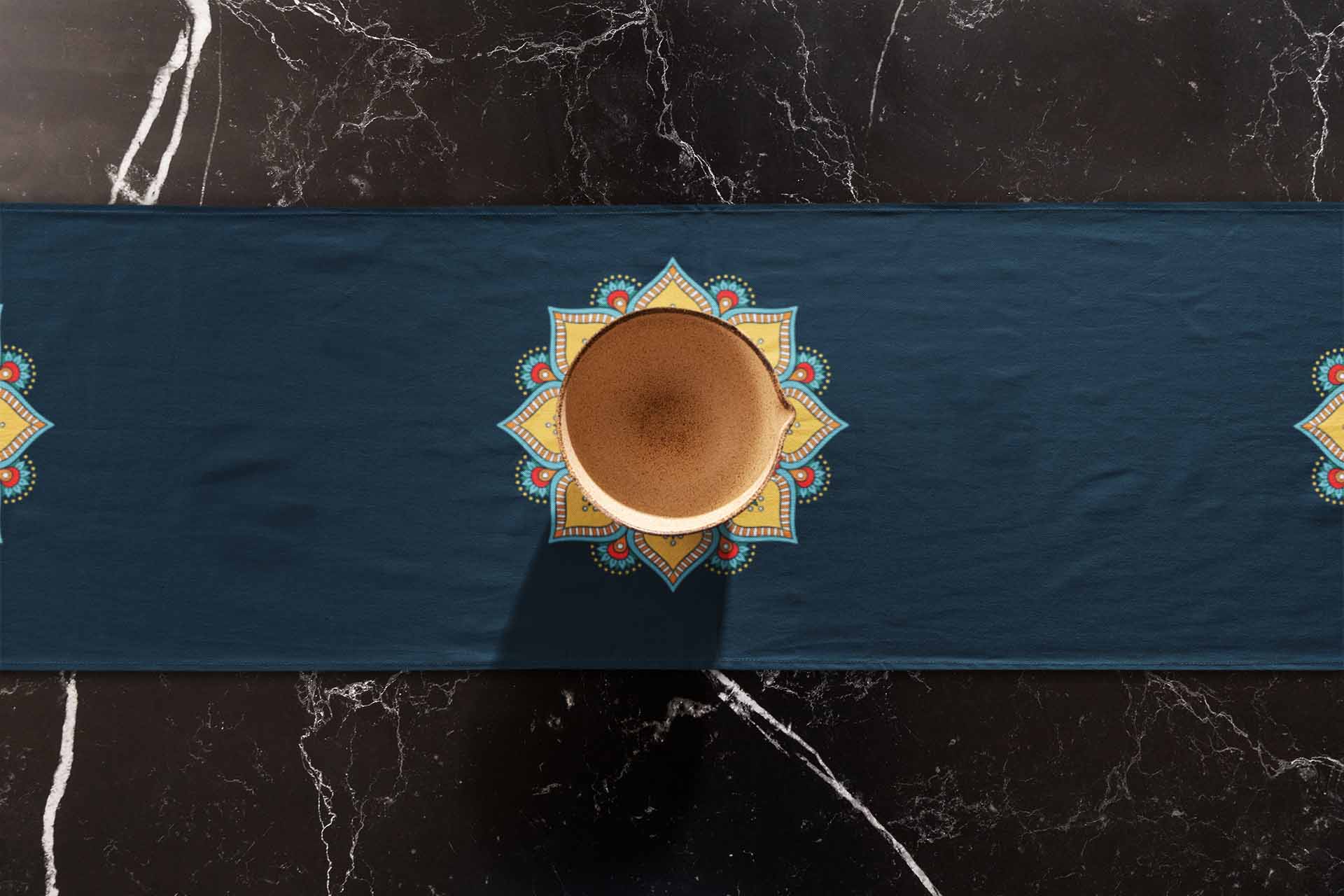 Rujhan Blue Crux Table Runner table runner sale