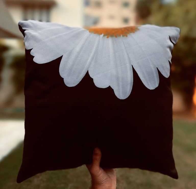 White Flower Cushion Cover trendyhome-pk