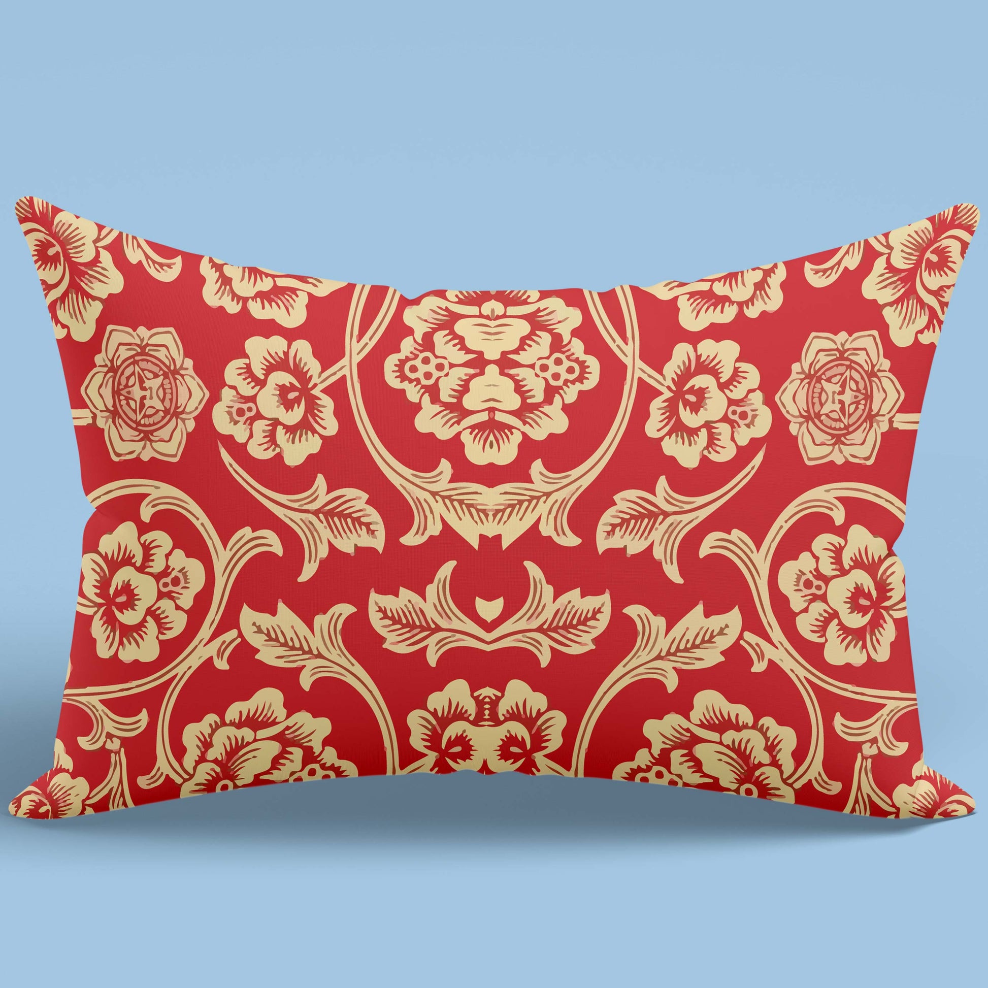 Red Petal Slim Cushion Cover Trendy Home
