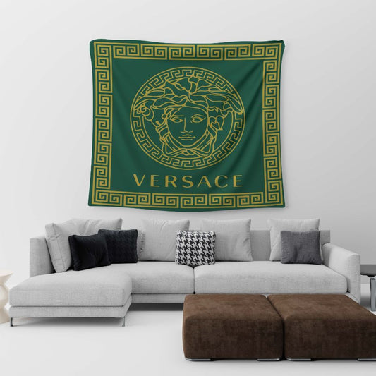 Green Versace Stripes Tapestry Trendy Home