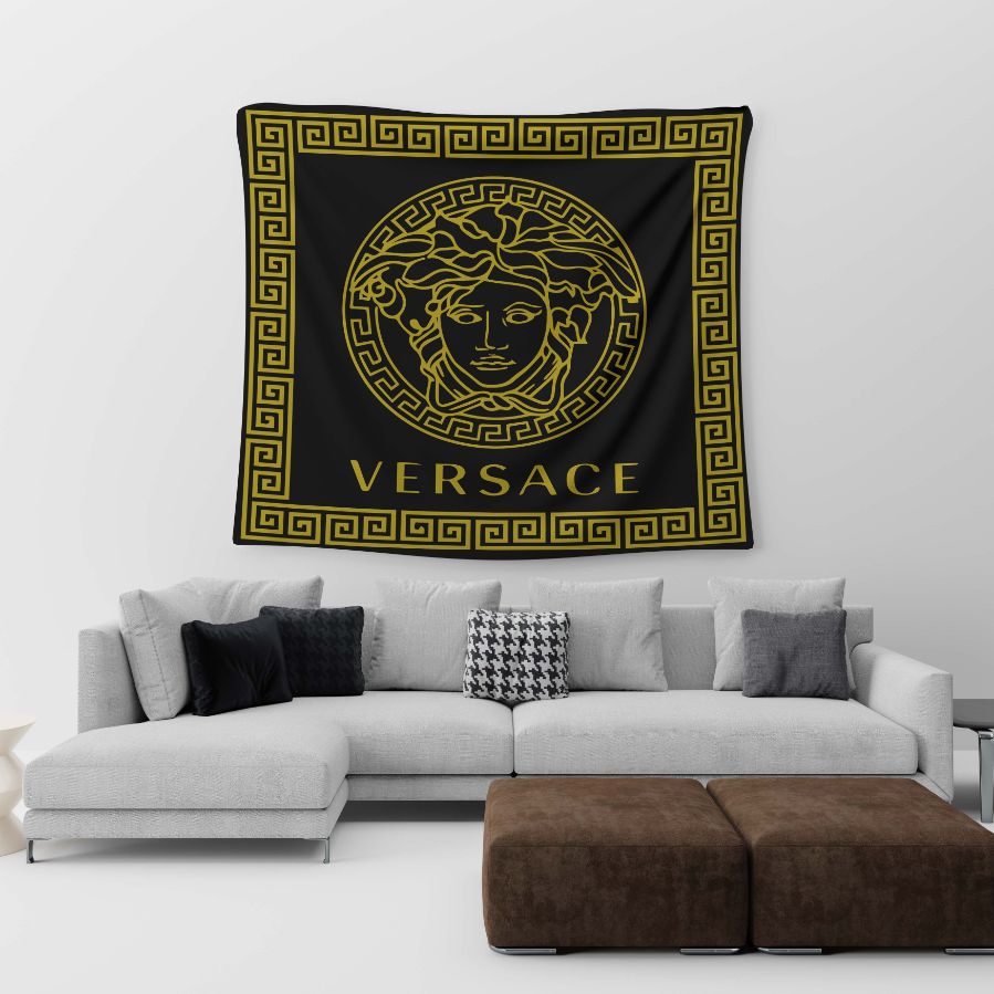 Black Versace Stripes Tapestry Trendy Home